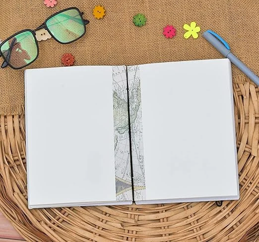 Printed Cardboard Journal | Handmade Unruled Diary with String Closure | 200 Pages Personal Notebook for Men and Women image 2