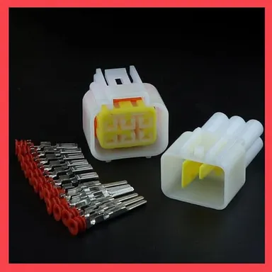  6 Pin Electrical Connector Plug | 2.3 mm Waterproof Terminal Kit with Seal | Automotive Wiring Harness Set thumbnail 0
