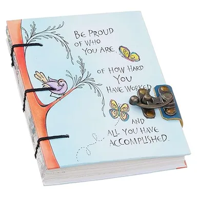 Handmade Printed Cardboard Journal Diary With Buckle Lock | 200 Pages Notepad For Men And Women | Eco Friendly Gift Notebook thumbnail 2