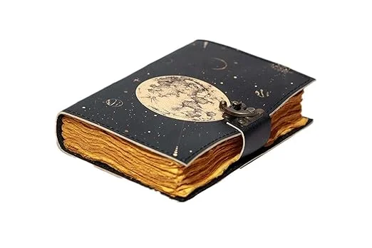 Handmade Leather Journal | Deckle Edge Diary | 200 Pages | Lock Closure image 3