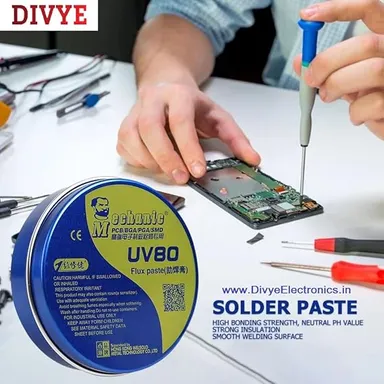 UV80 Professional| No-Clean Solder Flux Paste | High Bond Strength| Lead-Free|PCB Repair thumbnail 3