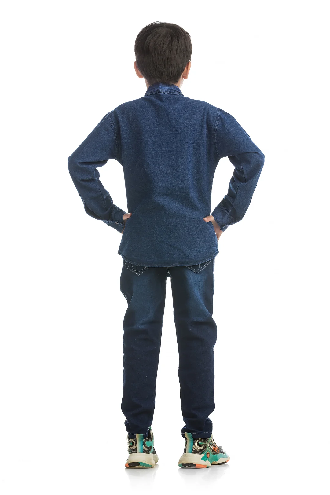 Boys Denim Kurta & Embroidered Jeans Pant Combo Set | Stylish, Comfortable, Festive Wear|5-6 years image 3