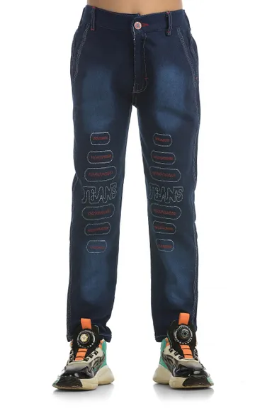 Boys Denim Kurta & Embroidered Jeans Pant Combo Set | Stylish, Comfortable, Festive Wear|5-6 years thumbnail 3
