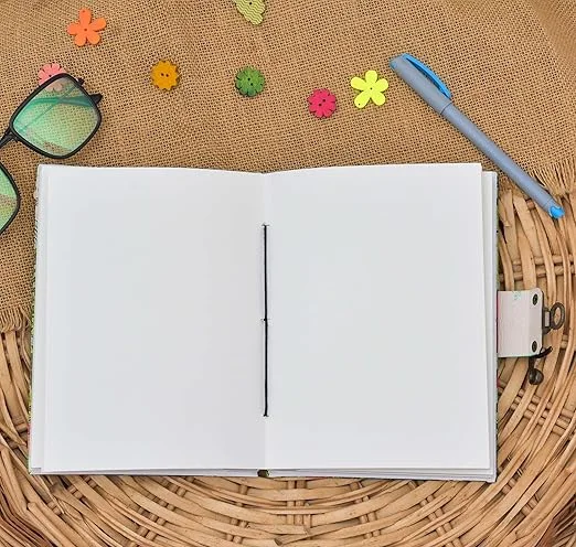 Handmade Cardboard Writing Journal | Printed Diary with Buckle Lock | 200 Unruled Pages | Durable Notebook for Men & Women image 2