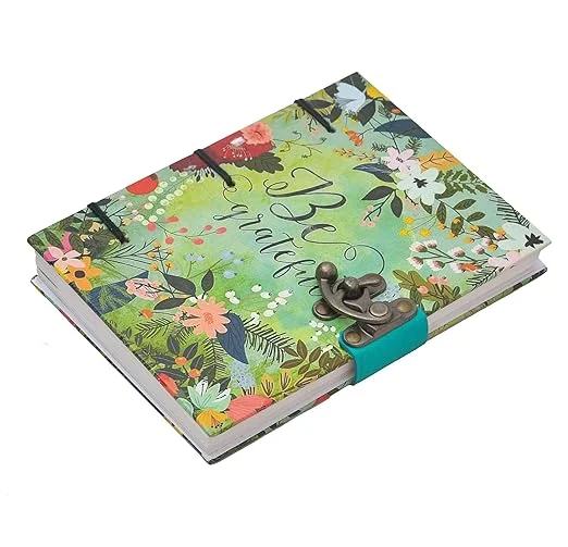 Handmade Cardboard Writing Journal | Printed Diary with Buckle Lock | 200 Unruled Pages | Durable Notebook for Men & Women image 3