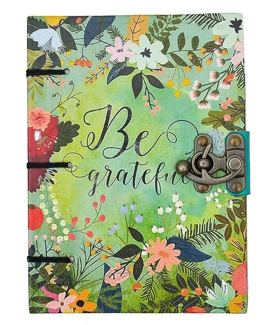 Handmade Cardboard Writing Journal | Printed Diary with Buckle Lock | 200 Unruled Pages | Durable Notebook for Men & Women image 4