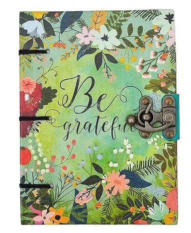 Handmade Cardboard Writing Journal | Printed Diary with Buckle Lock | 200 Unruled Pages | Durable Notebook for Men & Women thumbnail 3