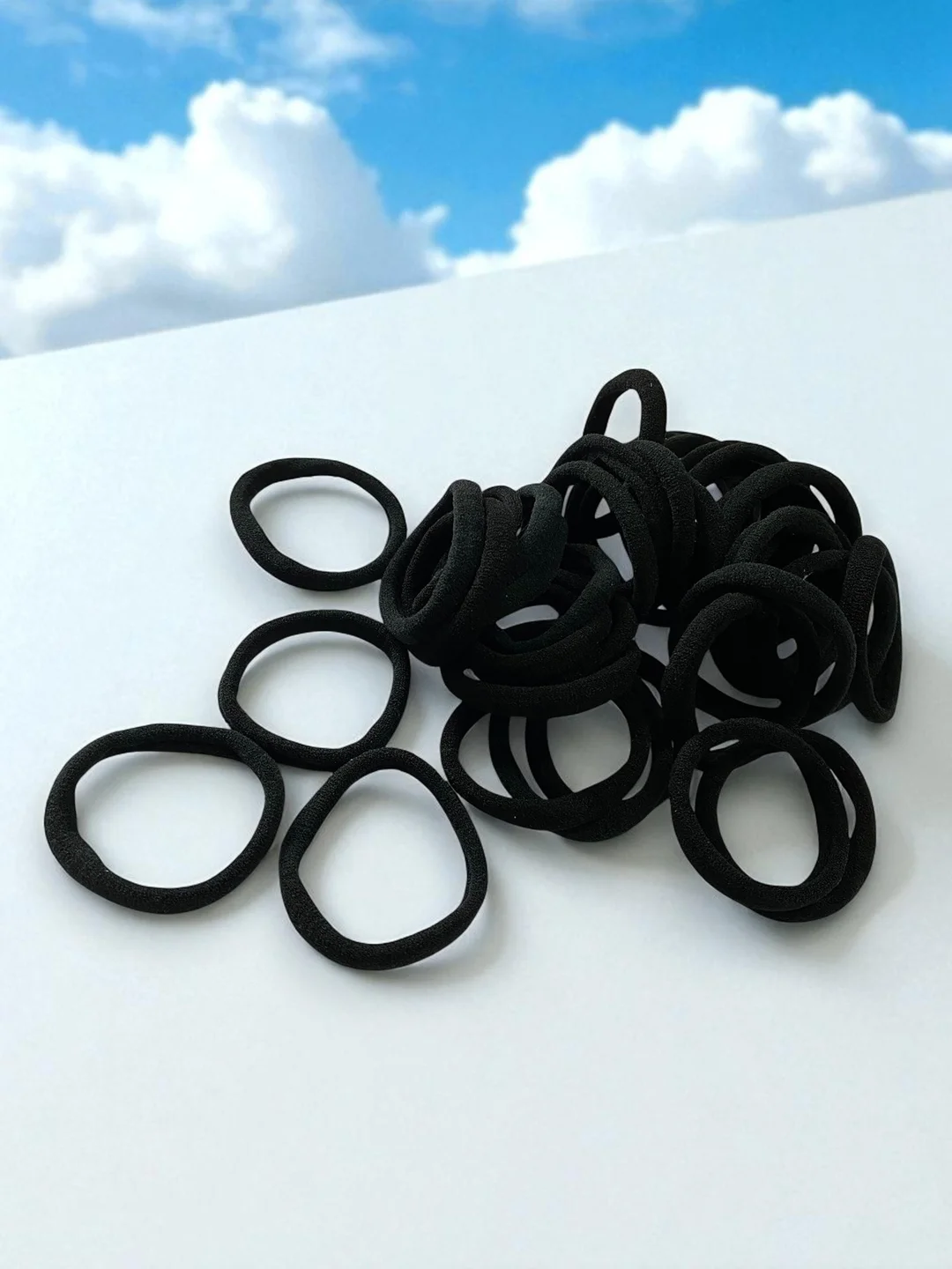 Hair Rubber Bands Pack of 30| crease‑free ultra‑soft elastic| daily styling image 1
