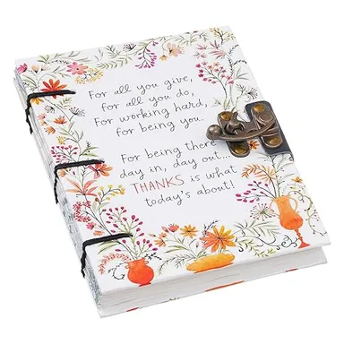 Little Crafts | Handmade Printed Cardboard Journal Diary | Buckle Lock 200-Page Unruled Notebook for Men Women  thumbnail 3
