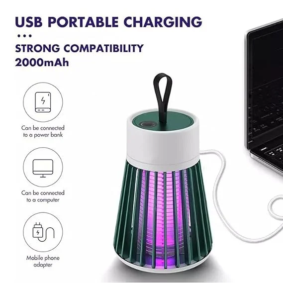 Mosquito Lamp USB Powered Portable Kids-Safe | Silent, Eco-Friendly Insect Killer with Night Light for Home, Bedroom & Travel Use image 2