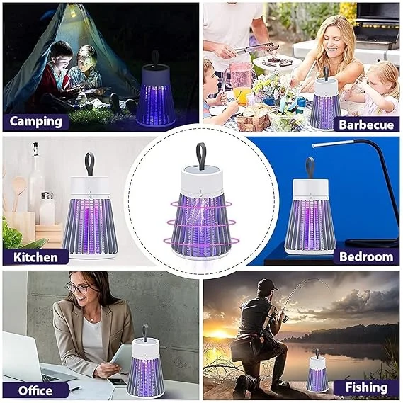 Mosquito Lamp USB Powered Portable Kids-Safe | Silent, Eco-Friendly Insect Killer with Night Light for Home, Bedroom & Travel Use image 4