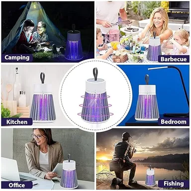 Mosquito Lamp USB Powered Portable Kids-Safe | Silent, Eco-Friendly Insect Killer with Night Light for Home, Bedroom & Travel Use thumbnail 3