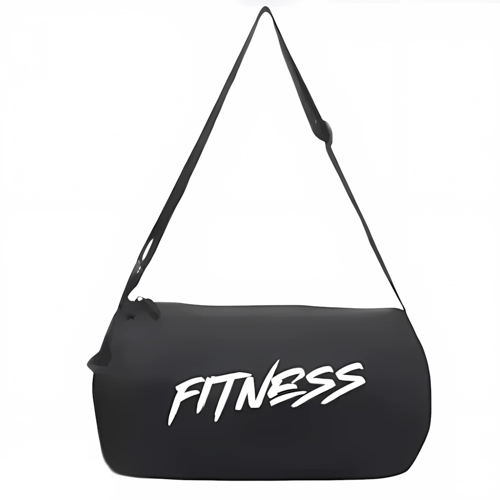 Basic Polyester Duffle Bag | Adjustable Shoulder Gym | Travel Bag Black Unisex image 1