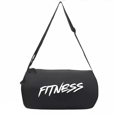 Basic Polyester Duffle Bag | Adjustable Shoulder Gym | Travel Bag Black Unisex