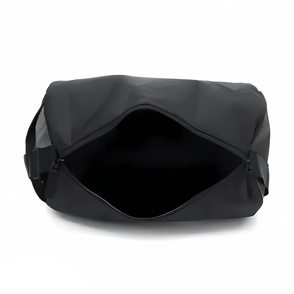 Basic Polyester Duffle Bag | Adjustable Shoulder Gym | Travel Bag Black Unisex image 3