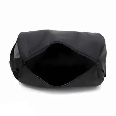 Basic Polyester Duffle Bag | Adjustable Shoulder Gym | Travel Bag Black Unisex thumbnail 2