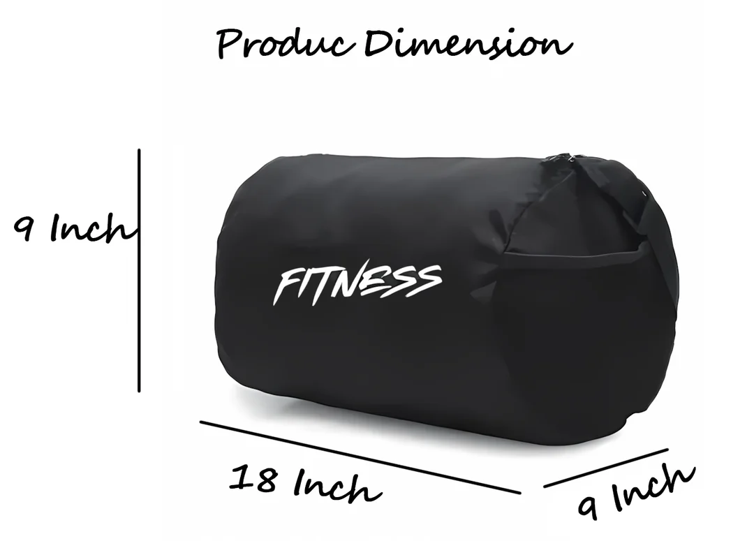 Basic Polyester Duffle Bag | Adjustable Shoulder Gym | Travel Bag Black Unisex image 4