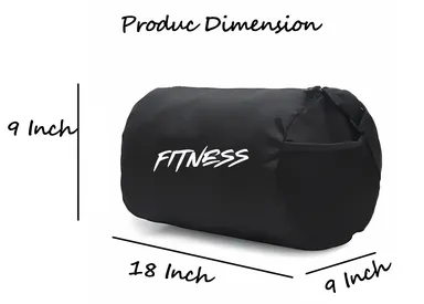 Basic Polyester Duffle Bag | Adjustable Shoulder Gym | Travel Bag Black Unisex thumbnail 3