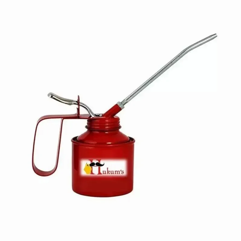 Hukums Oil Can | Multipurpose 250ml Steel Oil Can with Flexible Spout | Red HK12 for Car| Bike| Workshop Use image 1