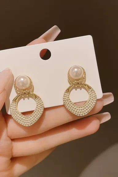 Gold Plated Micro Earrings for Women |Lightweight Daily Wear Earrings thumbnail 0