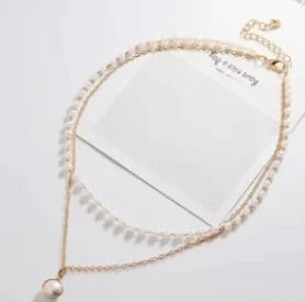 Pearl Elegance | Pearl Necklace with Pendant | Pearl Bracelet Combo for Women | Classic White Pearls image 1