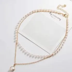 Pearl Elegance | Pearl Necklace with Pendant | Pearl Bracelet Combo for Women | Classic White Pearls thumbnail 0