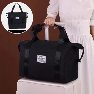 Large Capacity Folding Travel Bag | Lightweight Waterproof Duffel | Weekender Overnight Bag Multicolor | Dry & Wet Separation
