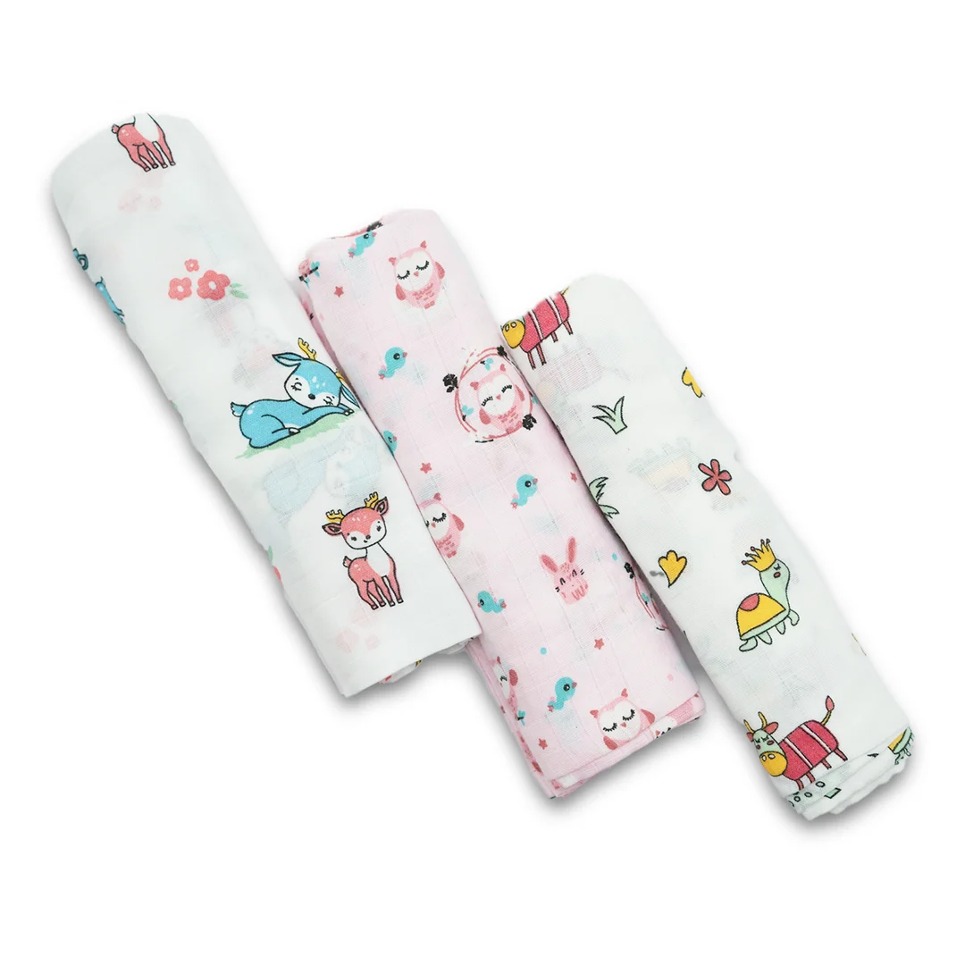 Muslin Cotton Swaddle Blankets Soft | Breathable Wraps for Newborns| Baby Boys & Girls| Organic & Lightweight for Sensitive Skin image 1