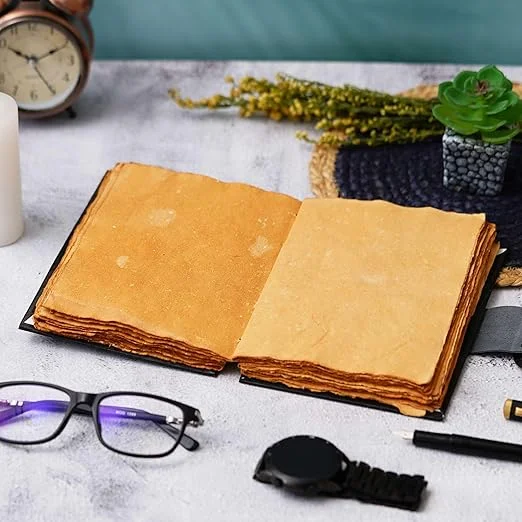 Handmade Journal Diary | Printed Cardboard | Buckle Lock | 200 Pages | Men and Women Notepad image 4