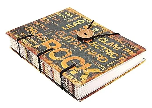 Little Crafts | Handmade Cardboard Journal| 200 Pages Unruled | String Closure|Eco-Friendly Diary for Men and Women image 1