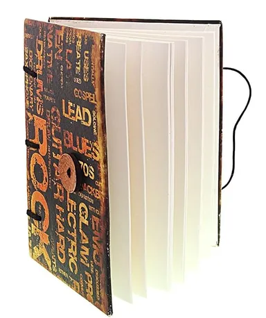 Little Crafts | Handmade Cardboard Journal| 200 Pages Unruled | String Closure|Eco-Friendly Diary for Men and Women thumbnail 1
