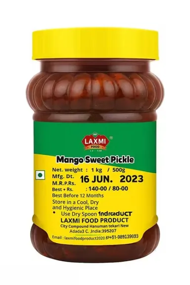 Homemade Odia Sweet & Spicy Mango Pickle (Aam Ka Achar) | Preservative‑Free | FSSAI & ISO Certified | 500 g / 1 kg thumbnail 1