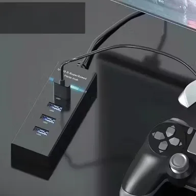 ETAR USB 3.0 4‑Port Hub SuperSpeed 5Gbps High Speed Compact Plug | Play USB Hub for Laptop PC Gaming OTG Expand USB Ports Connect Multiple Devices  thumbnail 2