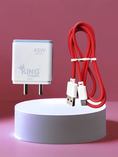 King Power 45W Fastest Charger|Type C| 2 USB Ports thumbnail 3