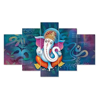MDF 3D Wall Painting Set of Five| Framed|Large Bedroom and Living Room Decor thumbnail 0