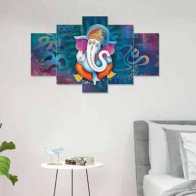 MDF 3D Wall Painting Set of Five| Framed|Large Bedroom and Living Room Decor thumbnail 3
