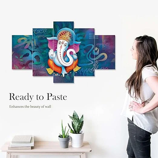 MDF 3D Wall Painting Set of Five| Framed|Large Bedroom and Living Room Decor image 5