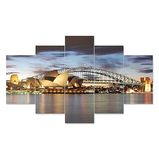 5 Piece MDF Framed | 3D Wall Painting Set | Big Size Decorative Wall Art | Living Room & Bedroom image 3