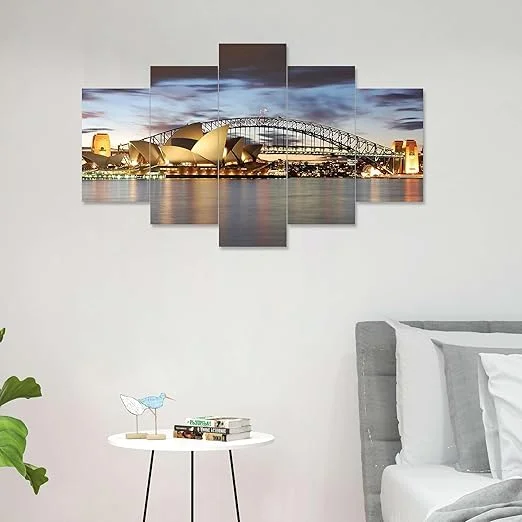 5 Piece MDF Framed | 3D Wall Painting Set | Big Size Decorative Wall Art | Living Room & Bedroom image 4