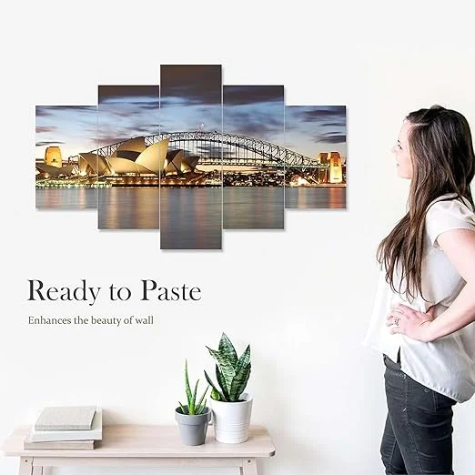 5 Piece MDF Framed | 3D Wall Painting Set | Big Size Decorative Wall Art | Living Room & Bedroom image 5