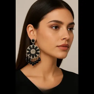 Trendy Grey Party Wear Earrings Combo for Women & Girls Lightweight Stylish Alloy Studs Hoops Drop Set – Daily, Festive & Gift Option thumbnail 0