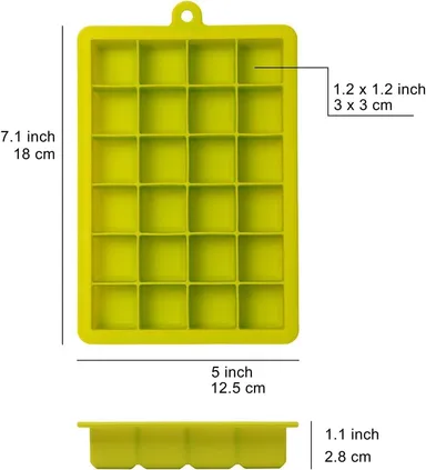 Silicone Ice Cube Trays 2 Pack | 24 Cavity Multicolor BPA-Free  thumbnail 4