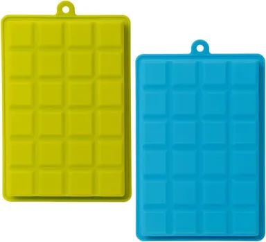 Silicone Ice Cube Trays 2 Pack | 24 Cavity Multicolor BPA-Free  thumbnail 3