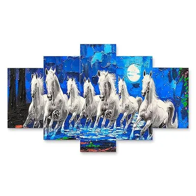 Set of 5 MDF Framed | 3D Wall Paintings Big Size 17x30 Inches | Living Room & Bedroom | Home Decoration Art thumbnail 2