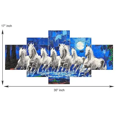 Set of 5 MDF Framed | 3D Wall Paintings Big Size 17x30 Inches | Living Room & Bedroom | Home Decoration Art thumbnail 1