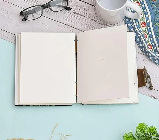 Handmade Cardboard Printed Diary with Buckle Lock | 200 Pages Unruled Journal Notebook | Personal Writing Notepad for Men & Women | Stylish Gifting Diary image 3