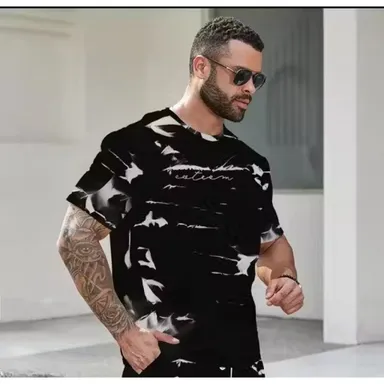 Men's Allover Printed T-Shirts Round Neck |XS to XXL thumbnail 1