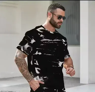 Men's Allover Printed T-Shirts Round Neck |XXL thumbnail 1