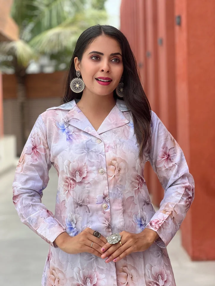Serene Floral Co‑ord Set | two‑piece floral co‑ord set breathable fabric | Size M image 3