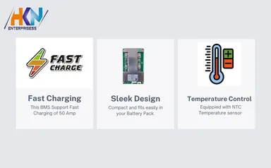 High Current 12 V Battery Management System | Over‑charge / Discharge Protection| 4S 100A LiFePO4 BMS  thumbnail 3